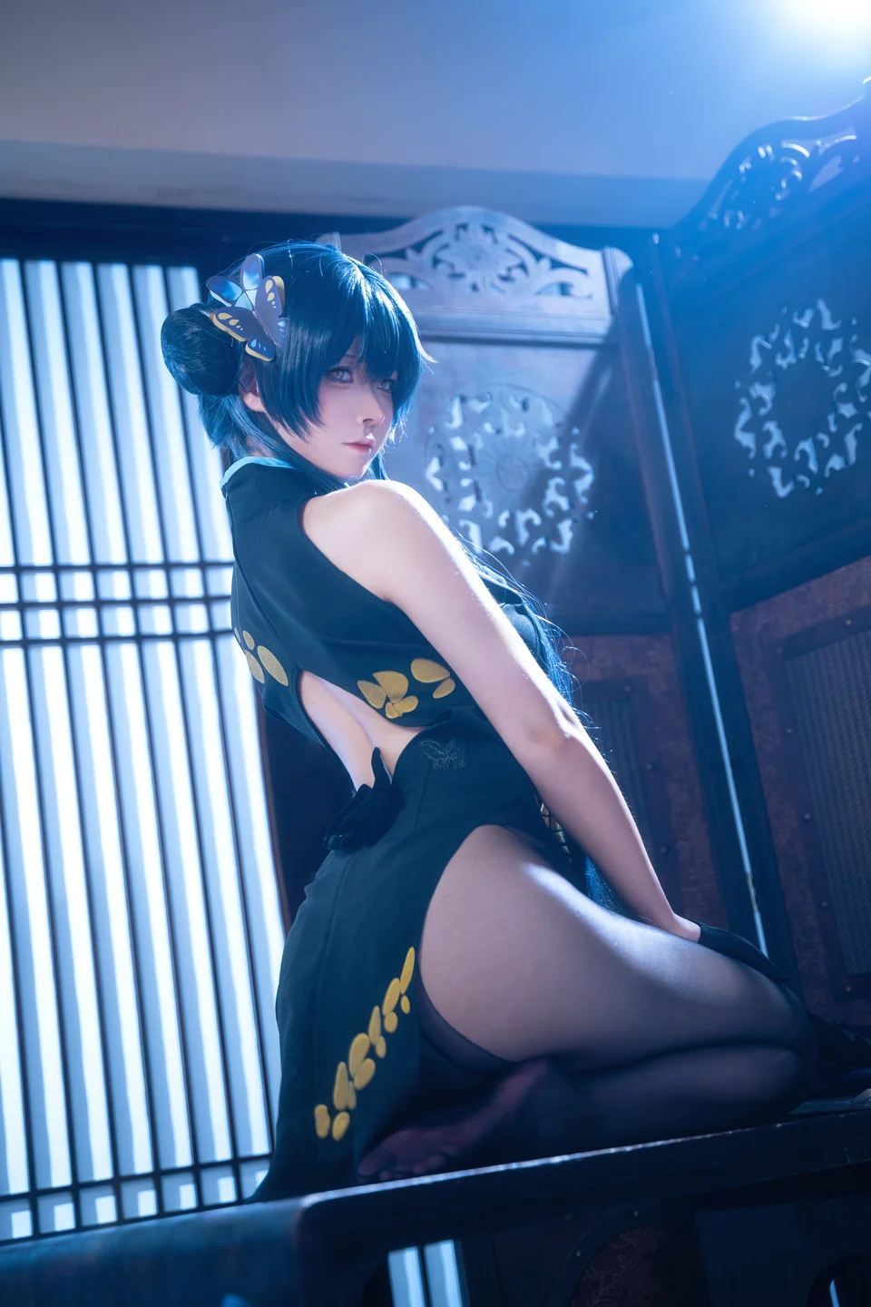 Seya狮砸 - 蔚蓝档案·妃咲 旗袍 [12P-138MB] tg@simisebaisi 【丝足阁】004.webp